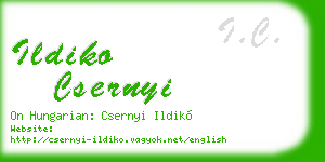 ildiko csernyi business card